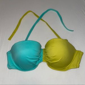 Victoria’s Secret Twist-front Bandeau Swim Top (removable straps) - Size 36C